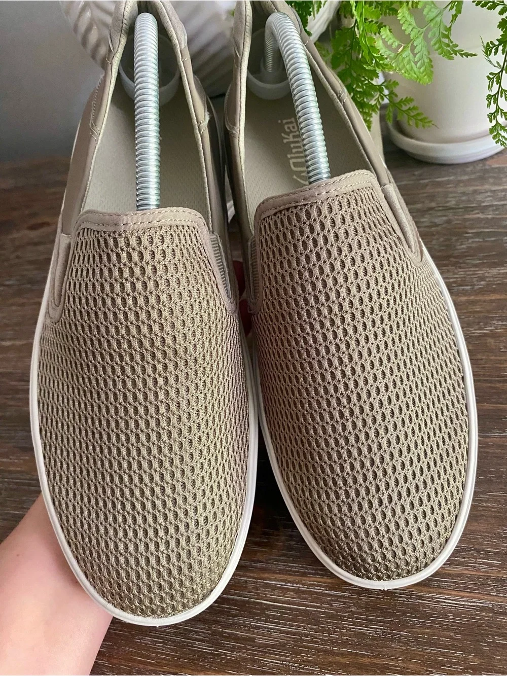 Olu'Kai Lae'ahi Breathable Lightweight Slip On Boat Shoes Loafers Mens 8 Clay